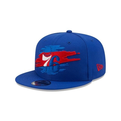 Blue Philadelphia 76ers Hat - New Era NBA Logo Tear 9FIFTY Snapback Caps USA8714290